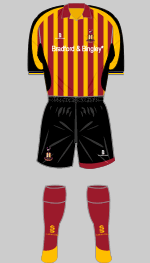 bradford city 2007-08 home kit