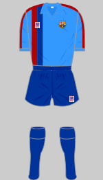 barcelone 1986 european cup final kit