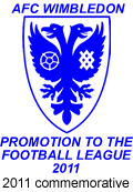 afc wimbledon 2011 commemorative crest